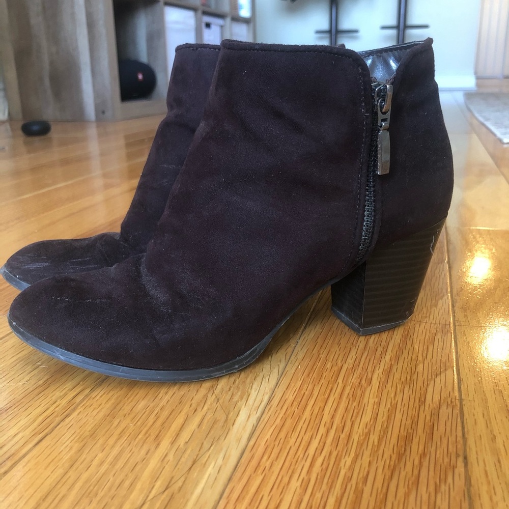 Style & Co brown suede booties
